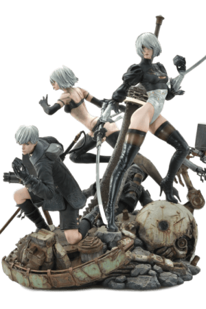 Alternative view of Prime 1 Studio × SQUARE ENIX Masterline - NieR:Automata: YoRHa 2B / 9S / A2 Deluxe Ver. 1/4 GK Statue | NieR 10th Anniversary