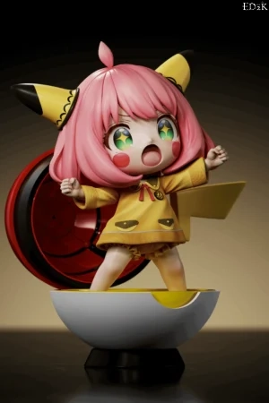 [Pre-order] Mi Tu Studio - Spy×Family × Pokémon Crossover: Anya Forger | Pikachu Cos Ver. GK Statue - Image 3