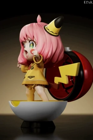 [Pre-order] Mi Tu Studio - Spy×Family × Pokémon Crossover: Anya Forger | Pikachu Cos Ver. GK Statue - Image 4