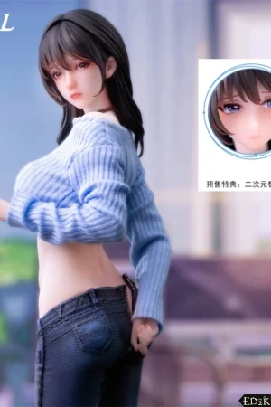 She is real - Hyper-Realistic Guitar Girl Statue-Level Head Sculpture with Temperature-Sensitive Skin 1/6 Figure - Image 9