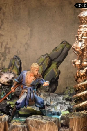 [Pre-order] Huali Workshop - Black Myth: Wukong Flower Fruit Mountain "Golden Cudgel Moment" | Diorama GK Statue