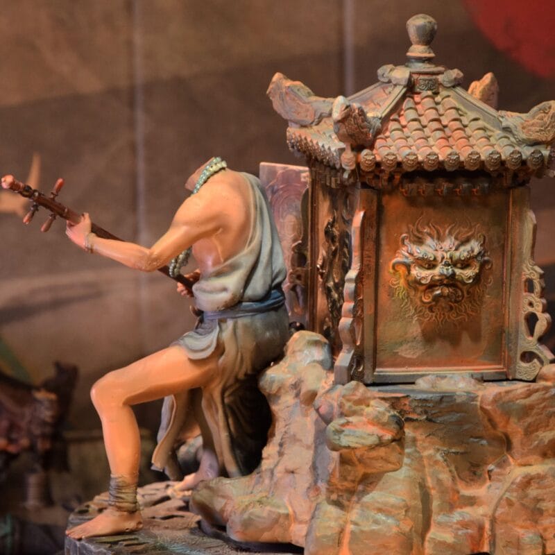 Black Myth Wukong Game Yellow Wind Ridge Shrine Statue Lingji Bodhisattva Figure