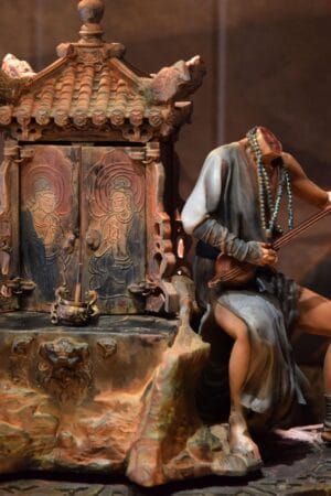 Black Myth Wukong Game Yellow Wind Ridge Shrine Statue Lingji Bodhisattva Figure