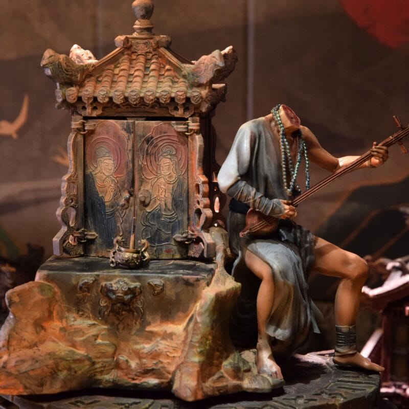 Black Myth Wukong Game Yellow Wind Ridge Shrine Statue Lingji Bodhisattva Figure