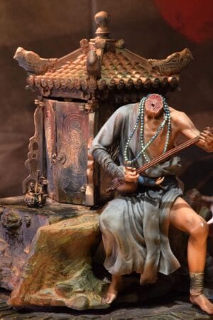 Black Myth Wukong Game Yellow Wind Ridge Shrine Statue Lingji Bodhisattva Figure