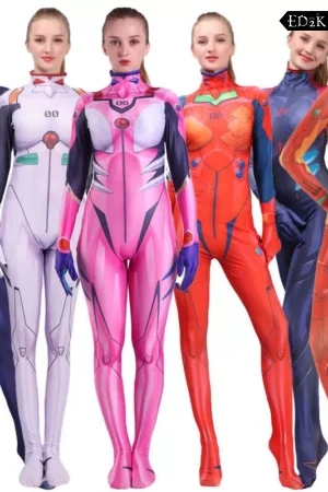 Neon Genesis Evangelion Asuka Rei Shinji Mari EVA Anime Cosplay Battle Bodysuit - Image 5