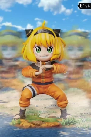 CR Studio - Naruto & SPY×FIPAMILY Crossover: Shadow Clone Naruto Anya | Pink/Yellow Ver. GK Statue